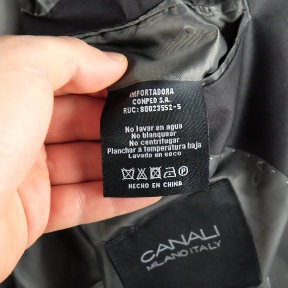 Canali Blazer Mens 52 42R Black Two Button Vented Formal Lightweight - Picture 14 of 14